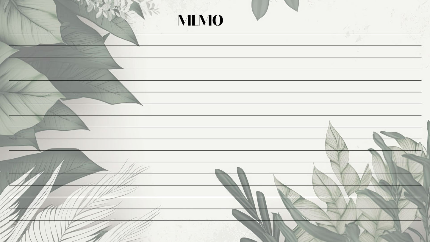 2026 Botanical Minimalist Digital Calendar – Landscape PDF Planner