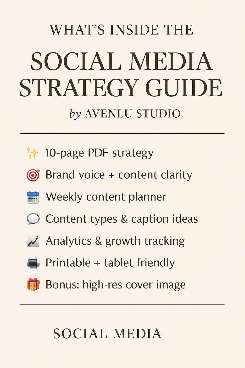 ✨ Social Media Strategy Guide — Plan, Create & Align