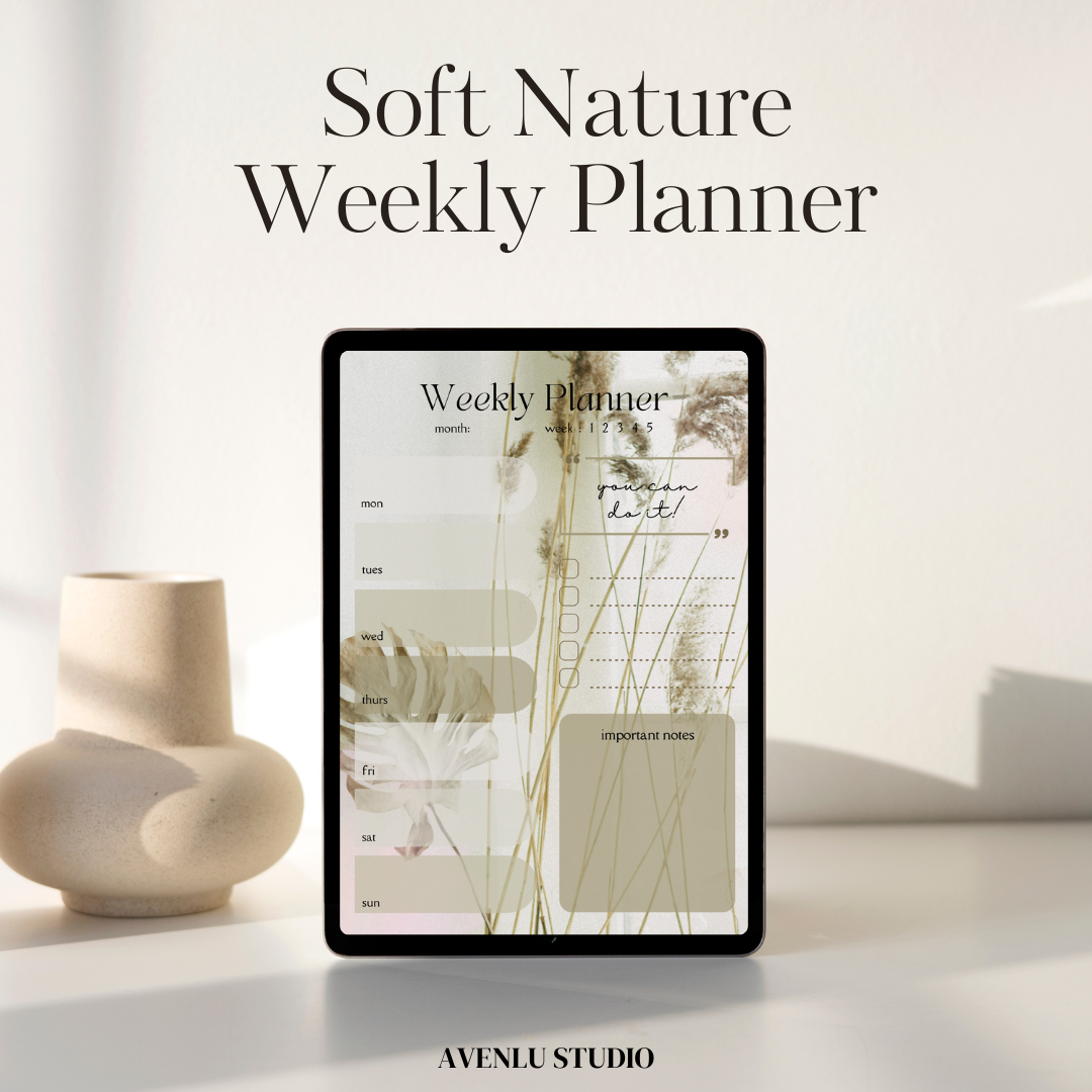 Botanical Self-Care & Productivity Bundle β 5 Aesthetic Printable Planners (PDF+PNG)