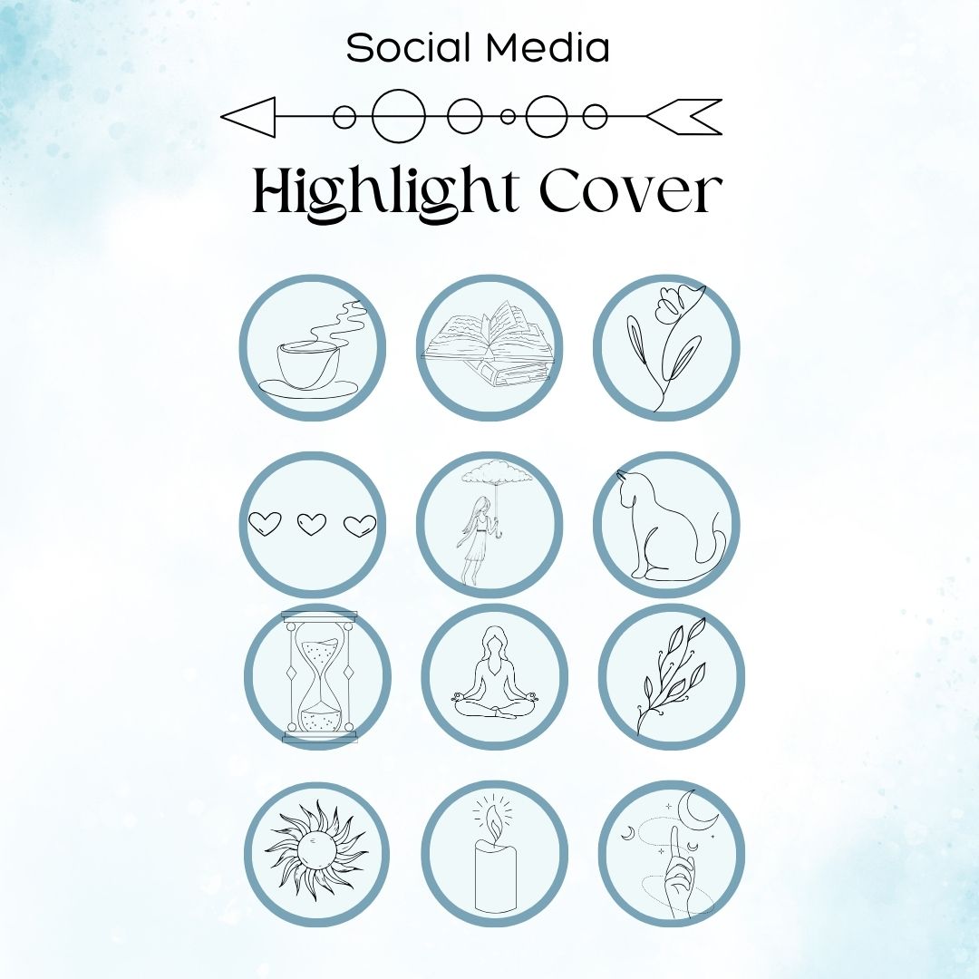 Soft Serenity – 12 Aesthetic Instagram Highlight Covers