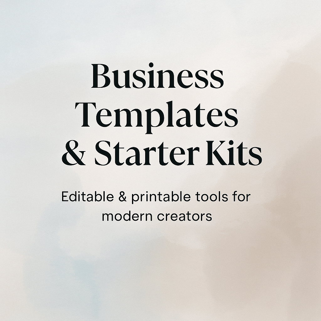 Business Templates & Starter Kits
