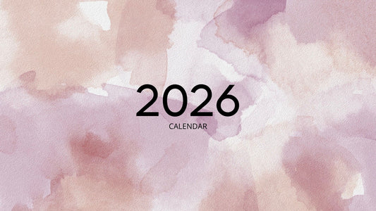 2026 Soft Watercolor Digital Calendar – Landscape PDF Planner
