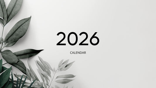 2026 Botanical Minimal Digital Calendar – Landscape PDF Planner