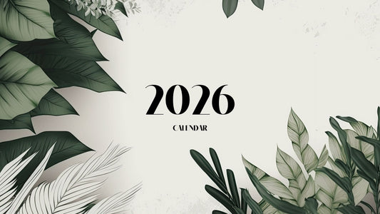 2026 Botanical Minimalist Digital Calendar – Landscape PDF Planner