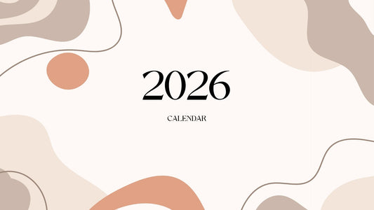 2026 Abstract Shapes Digital Calendar – Landscape Monthly PDF Planner