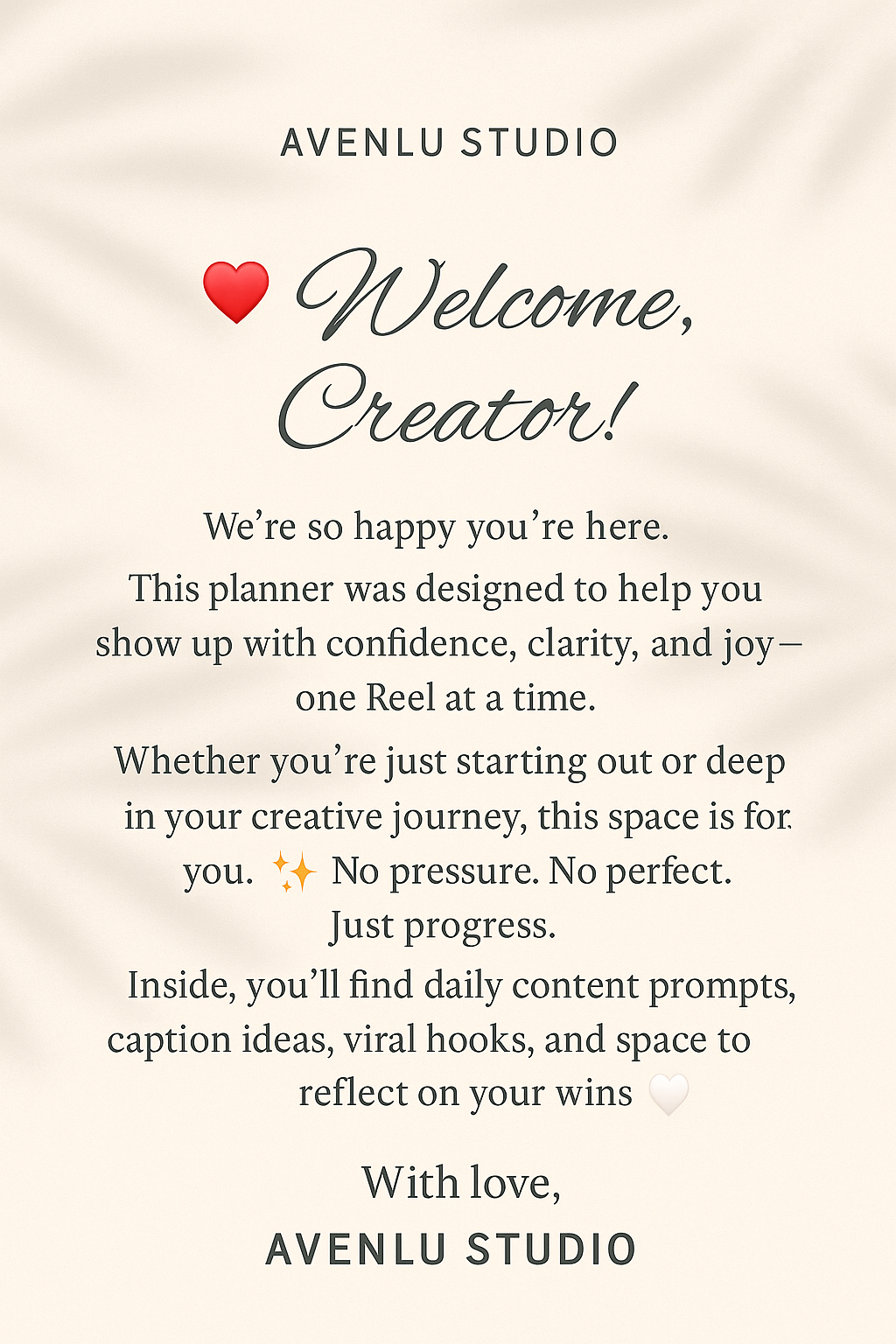✨ 30-Day Reels Planner – Plan, Create & Shine