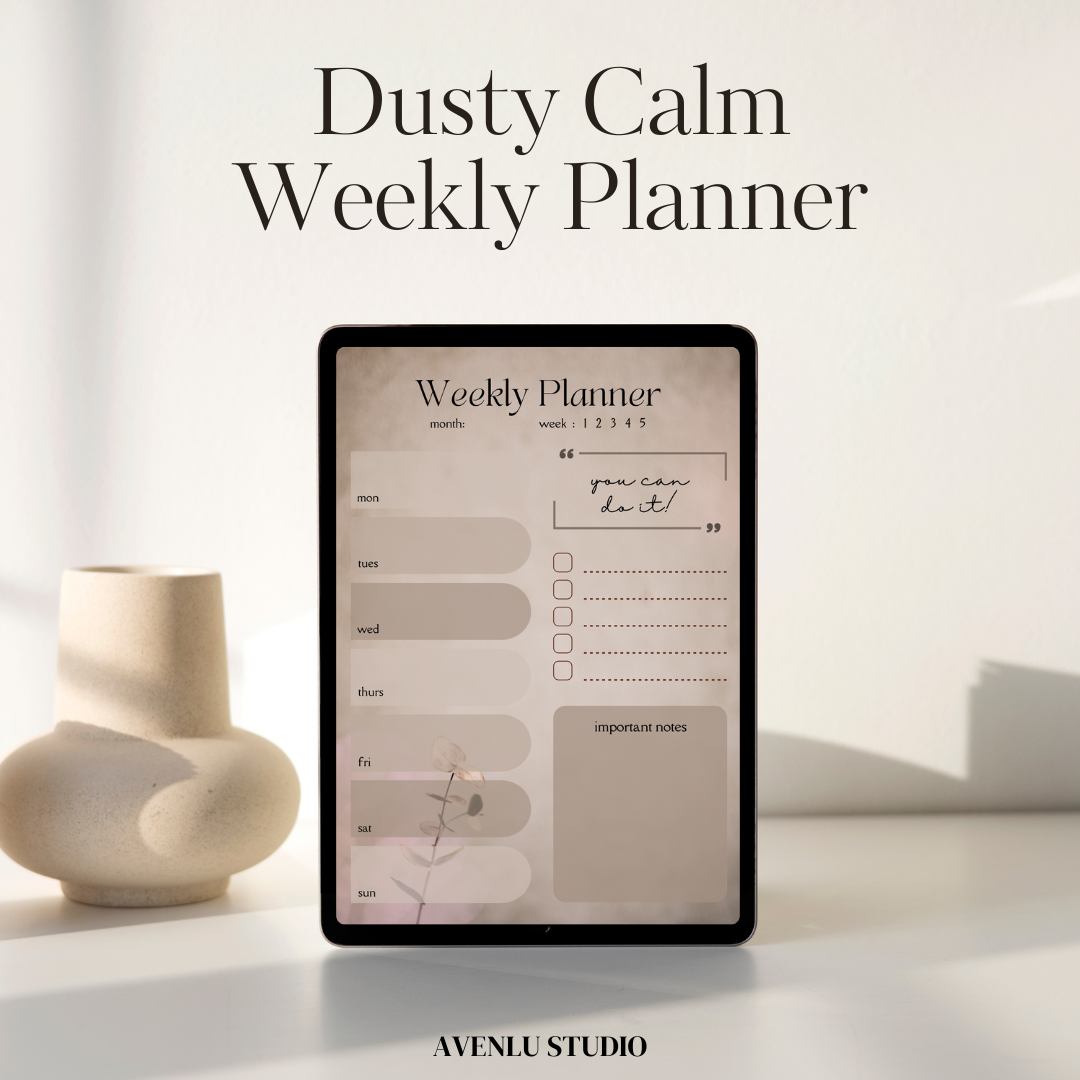 Dusty Calm Wellness Bundle – Aesthetic Daily, Weekly & Self-Care