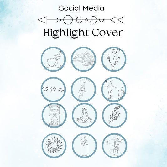 Soft Serenity – 12 Aesthetic Instagram Highlight Covers