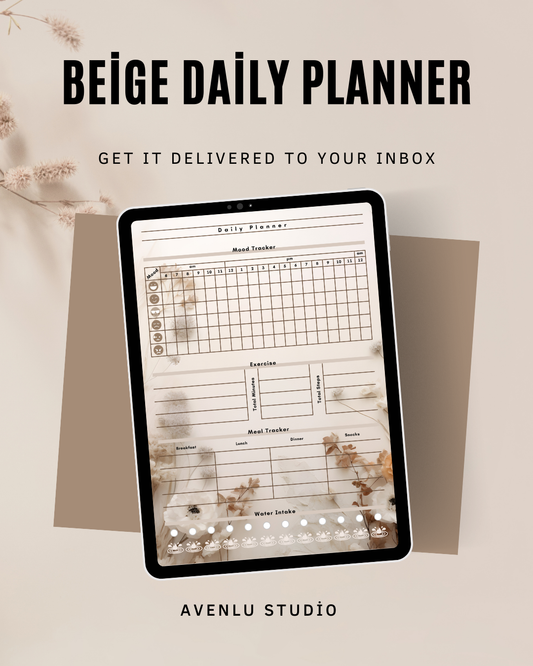 Beige Daily Wellness Tracker